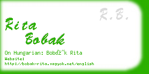 rita bobak business card